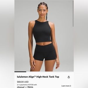 Lululemon High Neck Align Tank